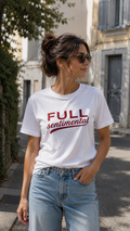 T-shirt FULL Sentimental Femme – Tee Streetwear Blanc | Wesh Else